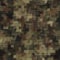 Abstract seamless pattern with khaki and brown colored chaotic overlap pixels