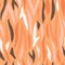 Abstract seamless pattern with leather stripes ornament. Orange palette camouflage backdrop. Safari print