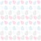 Abstract seamless pattern. Leaves.Blue, pink, gray