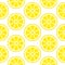 Abstract Seamless Pattern Lemon Slices Yellow Square