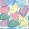 Abstract seamless pattern of multicolored shells.