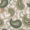 Abstract seamless pattern with paisley elements