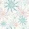 Abstract seamless pattern in pastel colors, light vector texture from turntables. mandala on a white background