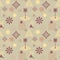 Abstract seamless pattern in postmodern Memphis Style in coffee colors