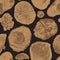 Abstract seamless pattern with realistic wood cuts