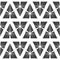 Abstract seamless pattern. Repeating geometric black shape isolated on white background. Repeated geometry line for design prints