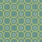 Abstract seamless pattern of rounded squares with random details. Mid-century modern style.