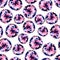 Abstract seamless pattern with simulated spores of fungi, bacteria, mold.