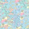 Abstract seamless pattern of spring pictures