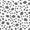 Abstract seamless pattern with tags. Beautiful modern texture with chaotic painted hashtag elements. Monochrome