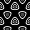 Abstract Seamless pattern with triangle in black white dark