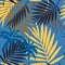 Abstract seamless pattern with tropical leaves and palm trees. Vector colorful collage natural seamless pattern