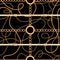 Abstract seamless pattern with various golden chains and belts.