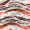 Abstract seamless pattern. Vector grunge horizontal striped background. Surface design with coral and gray colors.