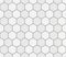 Abstract seamless pattern, white gray ceramic tiles floor. Concrete hexagonal paver blocks. Design geometric mosaic texture for th