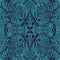 Abstract seamless pattern in Zen tangle or Zen doodle style in dark blue