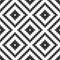 Abstract seamless rhombuses pattern. Repeating geometric ornament. Close up monochrome carpet.