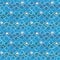 Abstract seamless sea pattern with circles, waves and shells