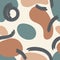 Abstract seamless spotted pattern with shapes