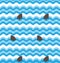 Abstract seamless wave stripes patterns with shark fin,Repeating texture tiles vector design