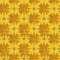 Abstract seamless yellow brown intricate mosaic pattern