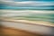 Abstract seascape. Idyllic tropical beach and beautiful cloudy sky. Blue, turquoise, and orange colors.