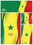 Abstract Senegal Flag Background