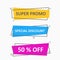 Abstract set of colorful vector labels promotion and price tag