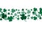 Abstract shamrock leaves background vector