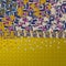 Abstract shaped theme background. Colorful cardboard placed on background. Vibrant confetti for party themes