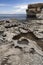 Abstract shapes:Amazing details of some peculiar geological formation coastline in Malta