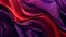 Abstract shapes, flowing fabric, dark background, red and purple gradient color scheme, closeup perspective. Generated by