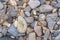 Abstract Shapes and Patterns: Stone Pebbles at Beach