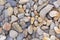 Abstract Shapes and Patterns: Stone Pebbles on Beach: Portrait O