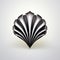 Abstract Shell Icon: Dark Silver And Light Black Baroque Exaggeration