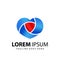 Abstract Shield Love Logo Design Template Vector Premium Stock