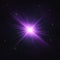Abstract Shimmering Realistic Violet star - Cosmic Object.