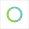 Abstract shining green circle modern frame logo vector