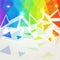 Abstract shining polygonal rainbow background