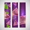 Abstract shiny banners with geometric shapes