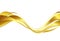 Abstract shiny color gold wave design element Golden silk ribbon for cosmetic gift voucher