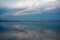 An Abstract Shot of the Sky Mirrored in a Pool of Water