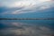 An Abstract Shot of the Sky Mirrored in a Pool of Water