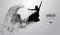 Abstract silhouette of a dencing girl, woman, ballerina on the white background. Ballet and modern dance.