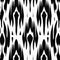 Abstract Silhouetted Seamless Pattern In Black And White
