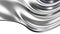 Abstract silver gradient curve. Flow chrome liquid metal waves isolated on white