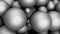 Abstract silver rubber spheres background 3d render