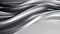 Abstract silver waves background. Metallic texture with fluid curves