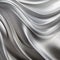 Abstract Silver Wavy Background With Hyper-realistic Oil Style