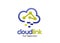Abstract simple cloud link color logo